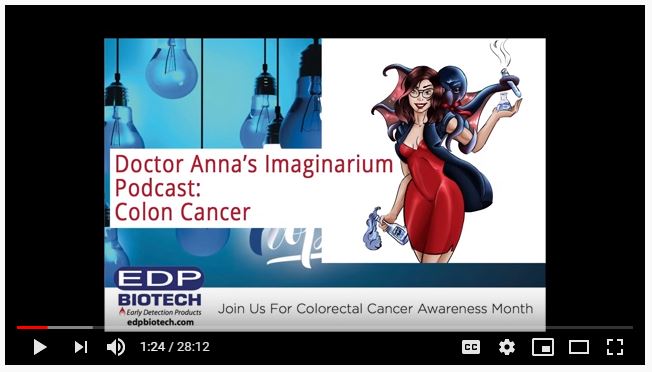 Dr. Anna podcast on Colorectal Cancer featuring EDP Biotech