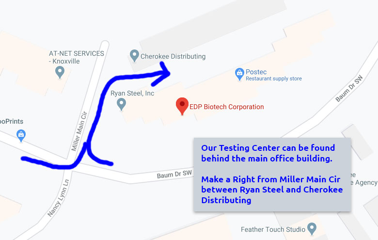 Directions to Testing Faclity